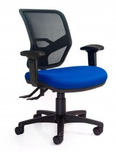 Rexa Mesh Back. Option Ergo 2 Or 3 Lever Action. Fabric Seat Any Colour. Adjust Arms Optional Extra